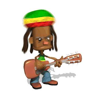 Rastafarian playing g wapday-com